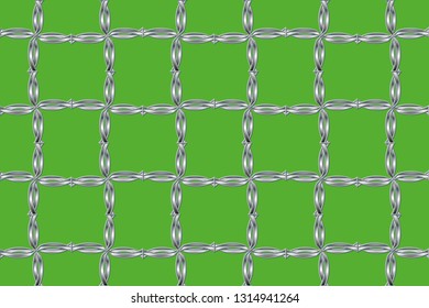 silver ornament in arabian style. Pattern wallpapers and for backgrounds. A popular trend in interior decoration. Vector illustration 