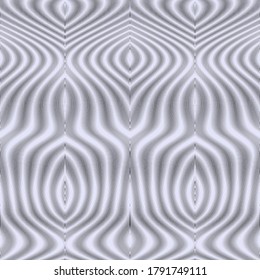 Silver ornamental geometric linear texture with wave effect and soft blending of monochrome halftones. Trendy and cool abstract line art for design websites, accessories for phones, image. 