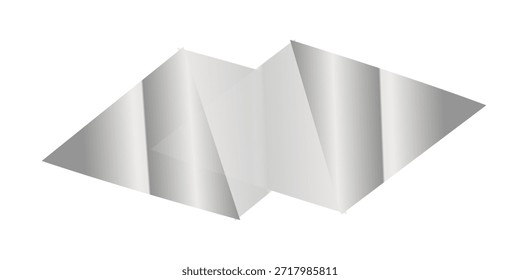 Canto da Página Prateada. Papel dobrável. Curva de página. Canto dobrável