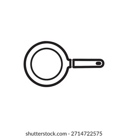 Silver Pan Outline Icon Vector Illustrator