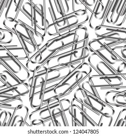 silver paperclip group seamless pattern