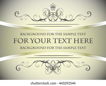 Silver pattern in antique style decorative design.Monogram classic logo template with elegant ornament elements.Luxury elegant design for cafe, restaurant, boutique, hotel, shop, jewelry.
