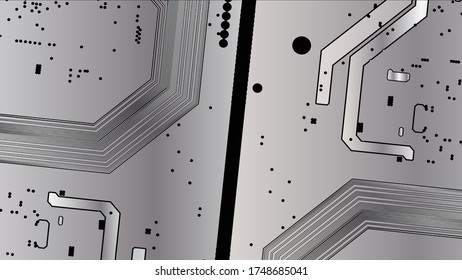 Silver pcb motherboard abstract texture background pattern backdrop