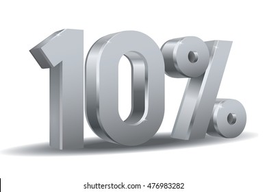 Silver Percentage vector, 10