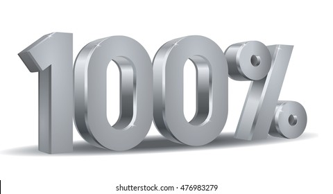 Silver Percentage vector, 100