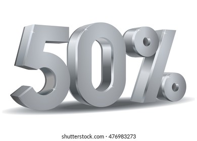 Silver Percentage vector, 50