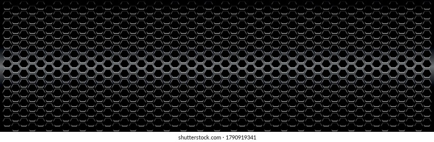 Hierro perforado plateado con reflejos blancos - Vector