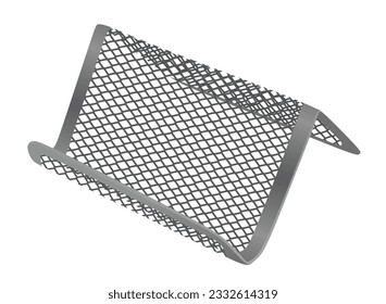 Silver phone or cards holder. vector illustration