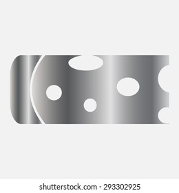 Silver Piece of cheese isolated 