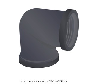 Silver pipe brass. vector illustration