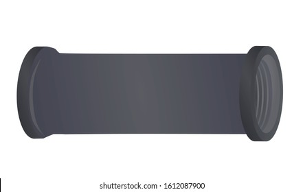 Silver pipe tube. vector illustration