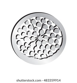 Silver Pizza Icon