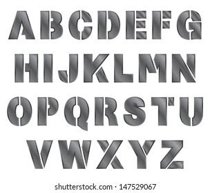 Silver Plate Alphabet Set Stock Vector (Royalty Free) 147529067 ...