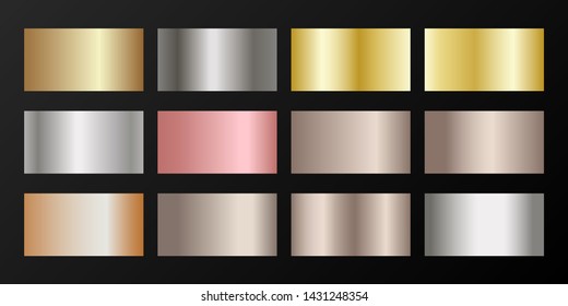 Silver Platinum Bronze Pink Gold Vector Stock Vector (Royalty Free ...