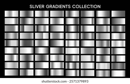 Silver or platinum gradients set gradient design 