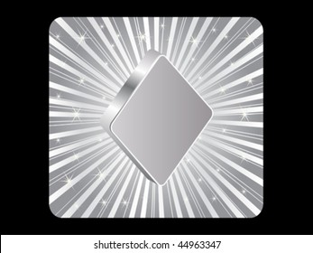 silver poker element - rhombus