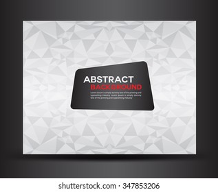 Silver polygon background, vector illustration, abstract texture, wallpaper, cover, flyer template, book layout, booklet