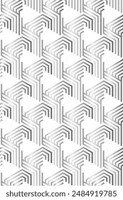 Silver Premium Complex Geometric Background Design