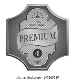 silver premium product label theme