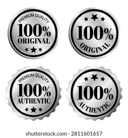 Silver Premium Quality Badge Set, 100% Original Authentic