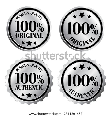 Silver Premium Quality Badge Set, 100% Original Authentic