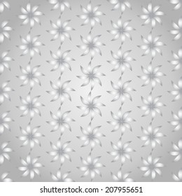 Silver propeller pattern on pastel color. Vane seamless pattern for modern or retro design