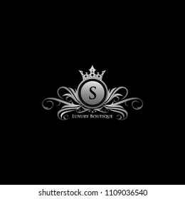 Silver Queen Luxury S Letter Logo