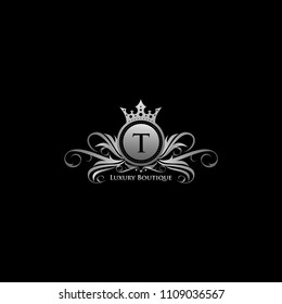 Silver Queen Luxury T Letter Logo