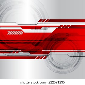 Silver red Light Abstract Technology background for computer graphic website internet and technology.
