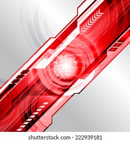 Silver red Light Abstract Technology background for computer graphic website internet and technology. 