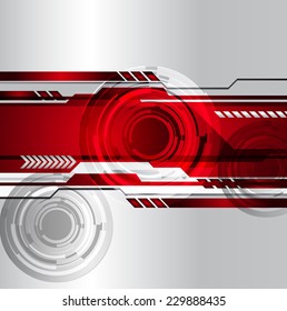 Silver red Light Abstract Technology background for computer graphic website internet and technology. 