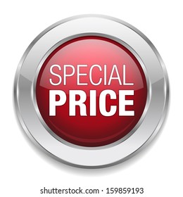 Silver Red Special Price Button Stock Vector (Royalty Free) 159859193 ...