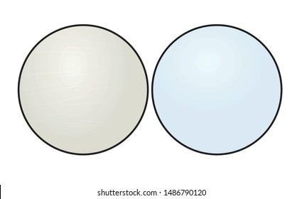 Silver reflector for photography. vector illustration