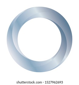 Silver ring design. Orbit icon. Vector illustration.