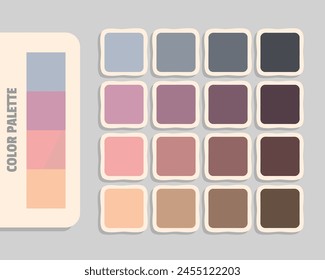 silver rosybrown lightpink navajowhite color palette, colour matching, rgb colors, harmonious colours catalog sample, design and edit idea