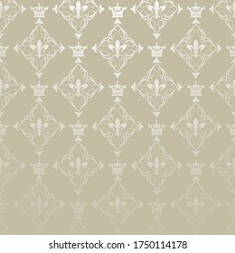 Silver Royal Background Wallpaper Texture Pattern Vector Image