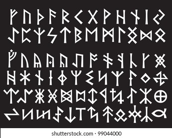 Silver Runic Script. Elder Futhark and Other Runes. Used all over Northern Europe till the XIII century.