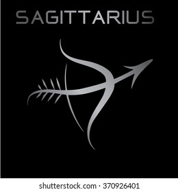 Silver Sagittarius zodiac sign