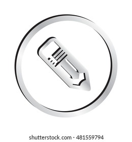 Silver School Pencil Icon