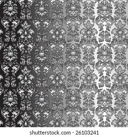 Silver Seamless Damask