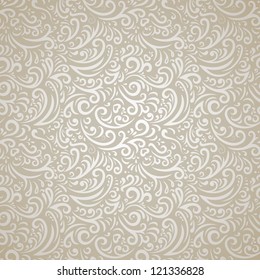 Silver seamless pattern in retro style