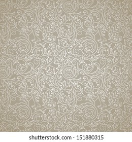 Silver seamless pattern in retro style