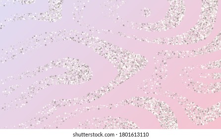 Fondo rosado del arte de la secuencia plateada. Resumen del contexto de Confetti. Textura festiva del Círculo Blanco. Pancarta brillante de Polka.