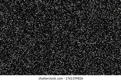 Silver Sequin Transparent Black Background. Light Sparkle Illustration. White Dust Effect Texture. Splash Holiday Design.