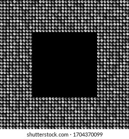 Silver sequins, glitters, sparkles, paillettes, mosaic background template. Abstract luxury halftone vector creative backdrop. Glitter rounds with gradient trendy. Vibrant metalic shiny dots glitter