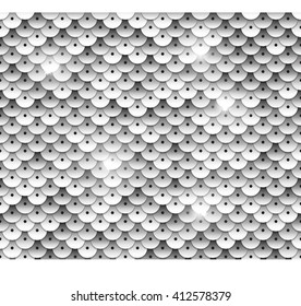 Silver sequins seamless pattern. Tileable vector background. svg