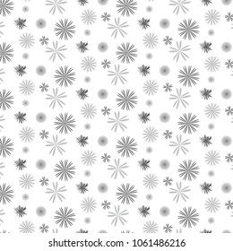 silver shade flower scattered pattern background vector illustration image