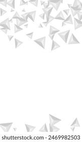 Silberscherbe Hintergrund Weiße Vektorgrafik. In: Polygon Modern Background. In: Grizzly Volume Texture. Fraktal realistisch. In: Hoar Crystal Illustration.