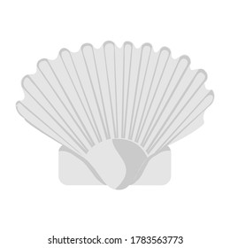 Silver Shell clam Aquatic Animal In the Ocean Design