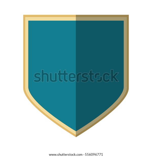 Silver Shield Protection Badge Shadow Vector Stock Vector (Royalty Free